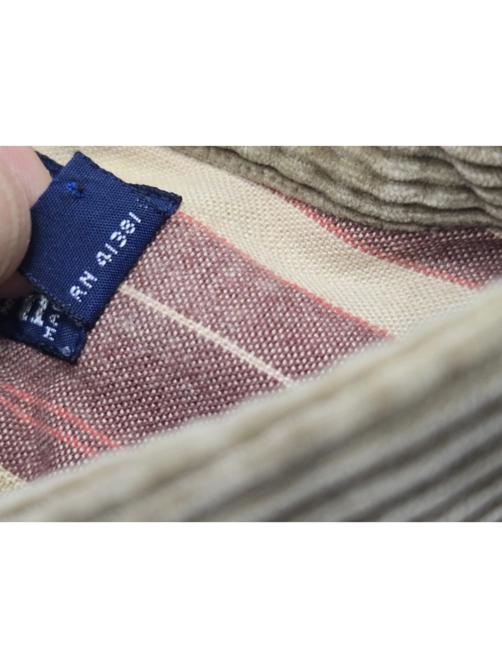 Polo Ralph Lauren Striped Vintage Cotton With Corduroy Collar Shacket Half Zip M - Picture 3 of 7